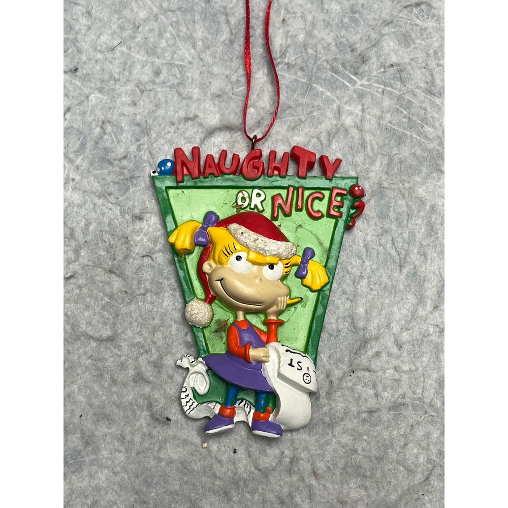 Vintage 2002 Nickelodeon Rugrats Angelica Pickles Naughty‎ or Nice Ornament